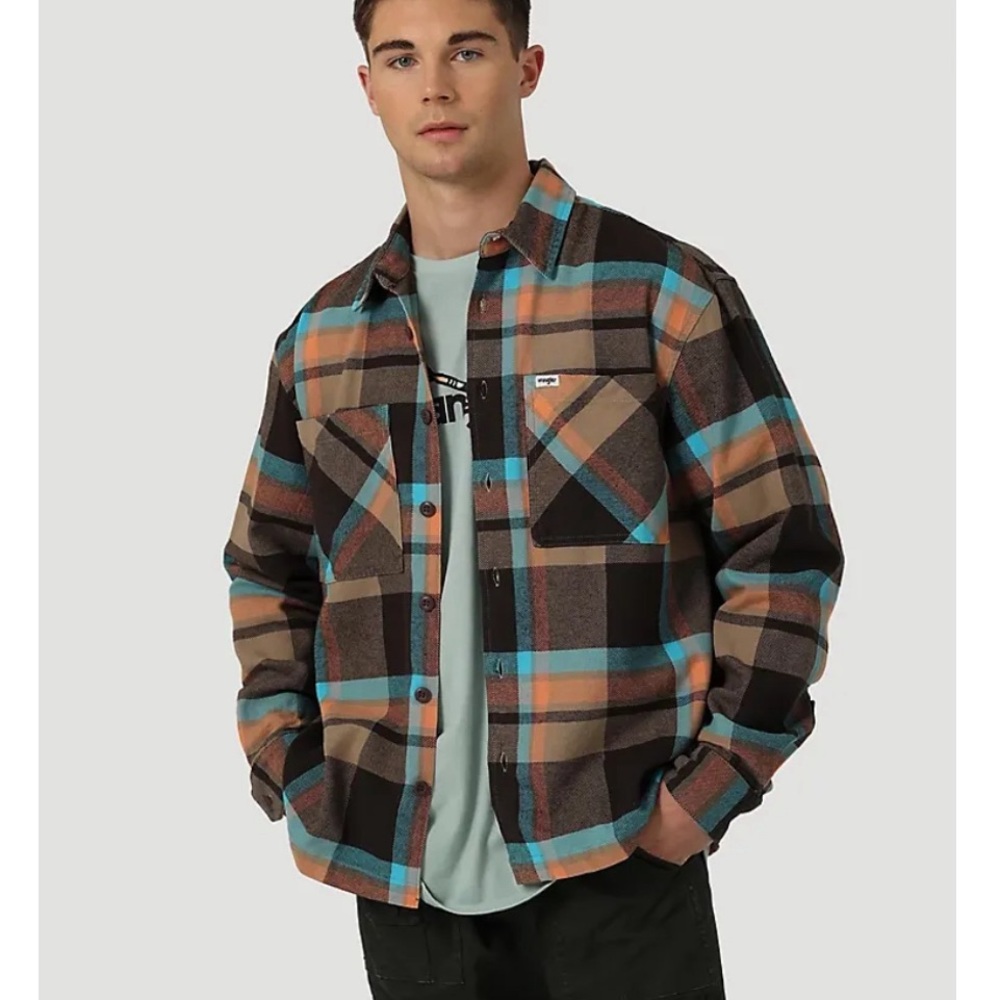 Men's wrangler Plaid Flannel Shirt Elmwood